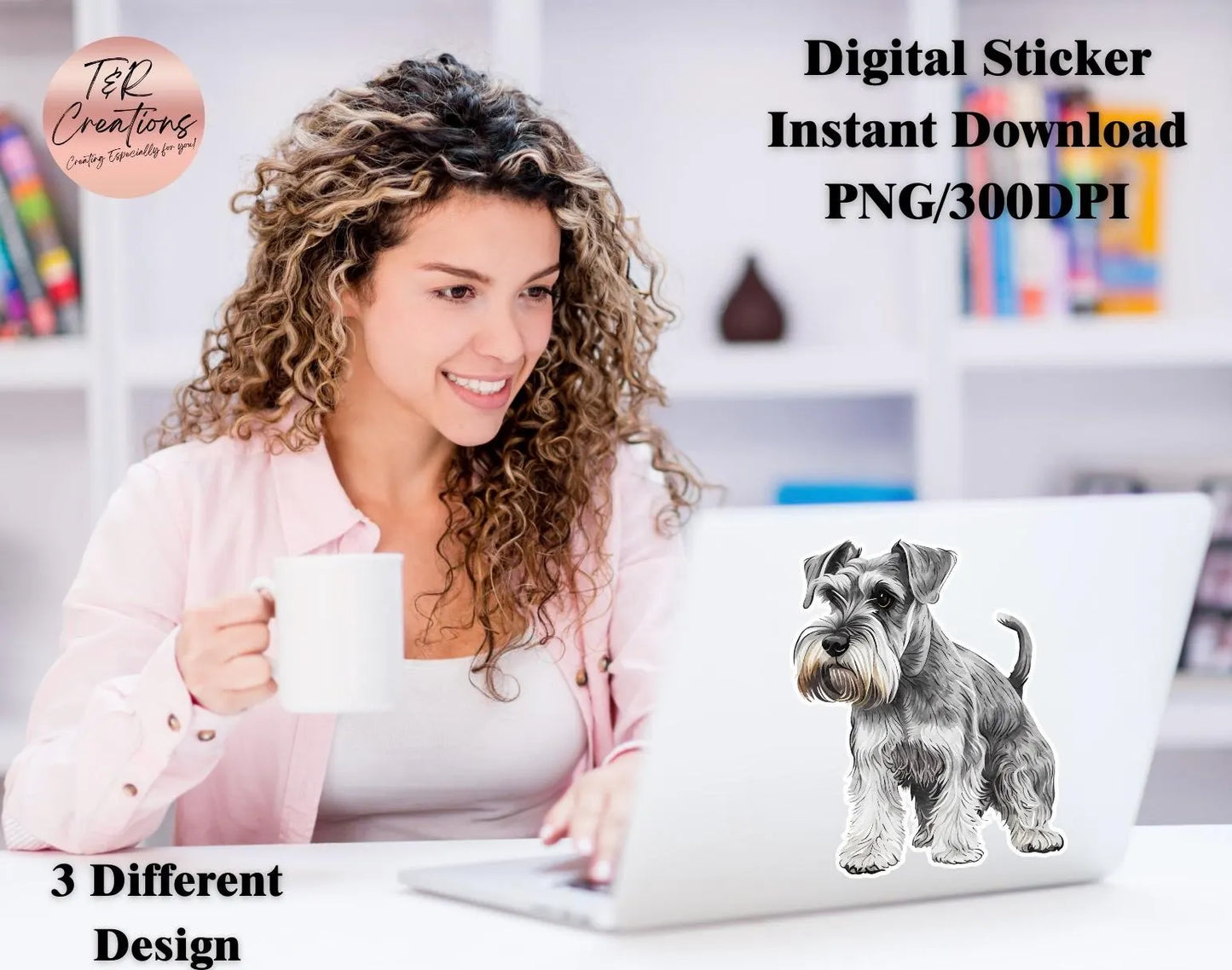3 Designs | Schnauzer Dogs | PNG + PDF | Instant Download