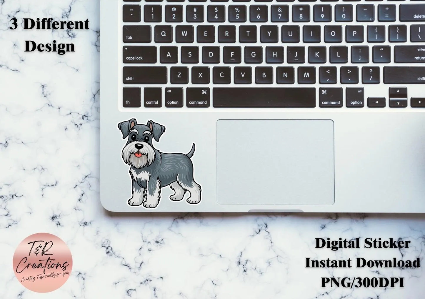 3 Designs | Schnauzer Dogs | PNG + PDF | Instant Download
