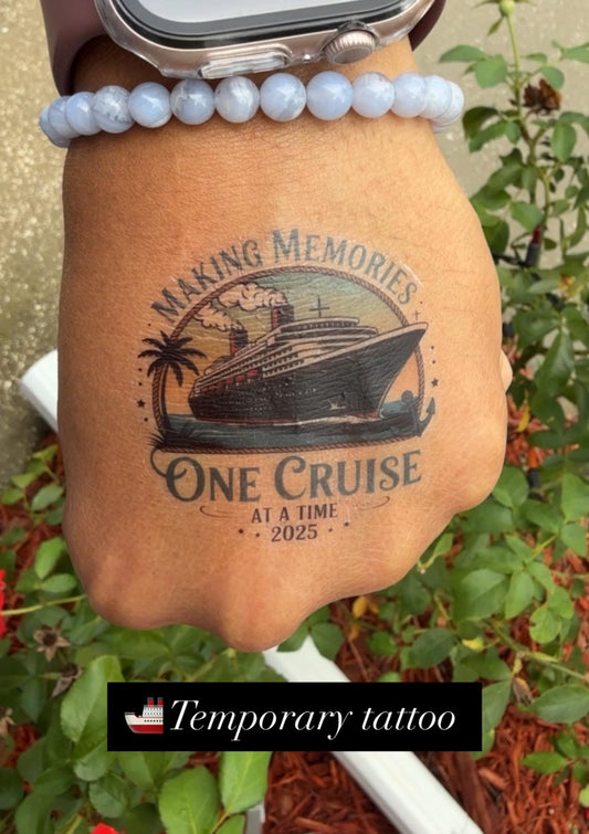 Cruise temporary tattoo. One cruise at the time. Family Memories.