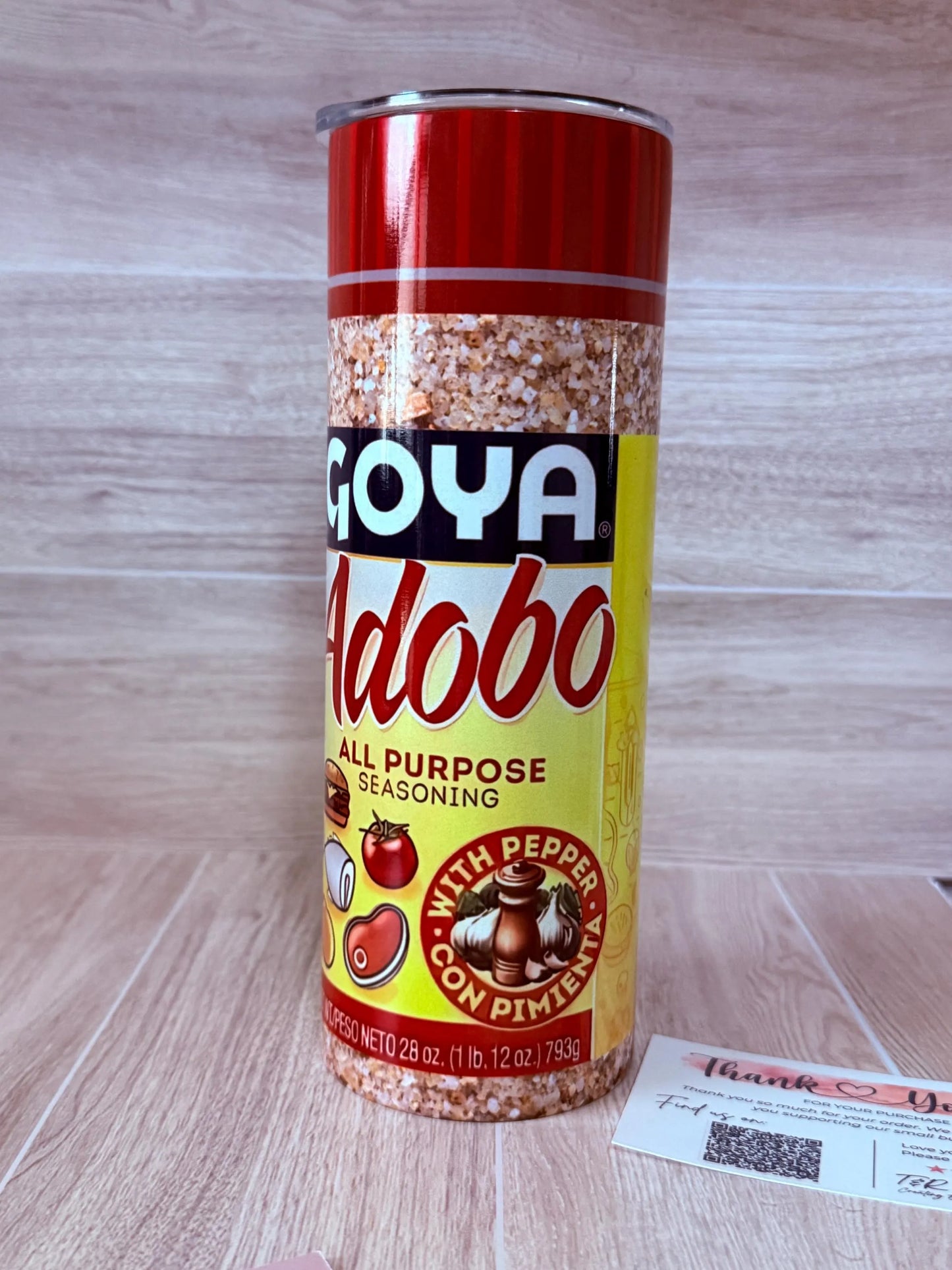 Custom Adobo Goya Bottle Design Tumbler - 20 oz Skinny Tumbler