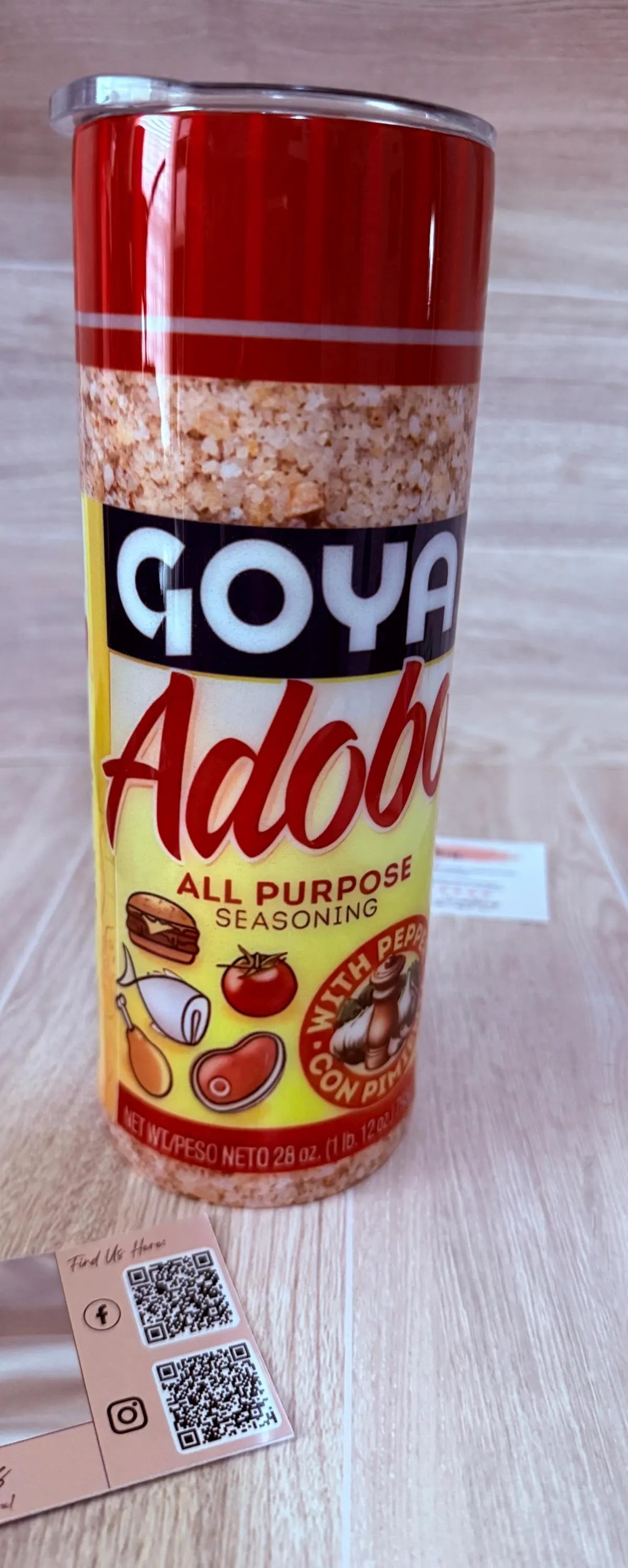 Custom Adobo Goya Bottle Design Tumbler - 20 oz Skinny Tumbler