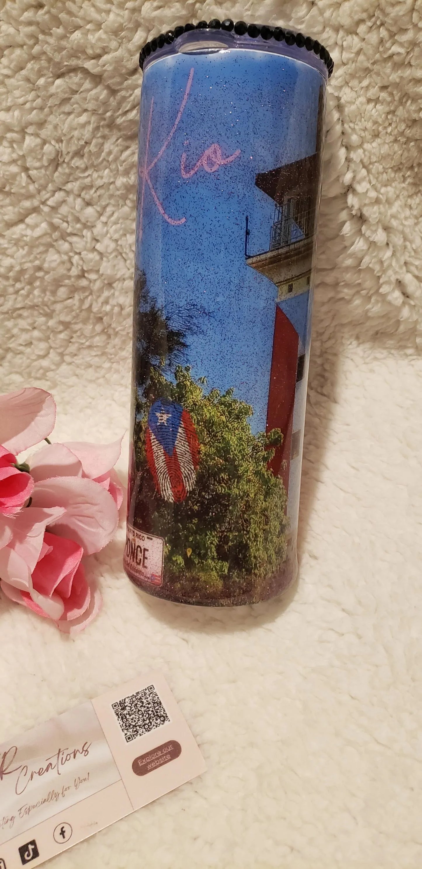 Custom Puerto Rico Tumbler: Ponce Design, Personalized 20 oz Stainless Steel