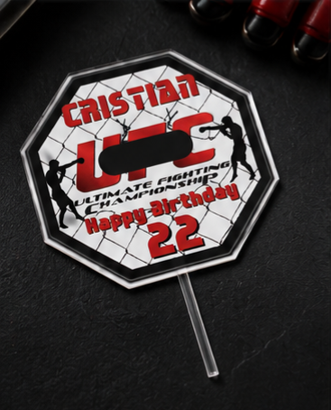 Personalized Wrestler Cake Topper – Custom Funny Birthday Decoration