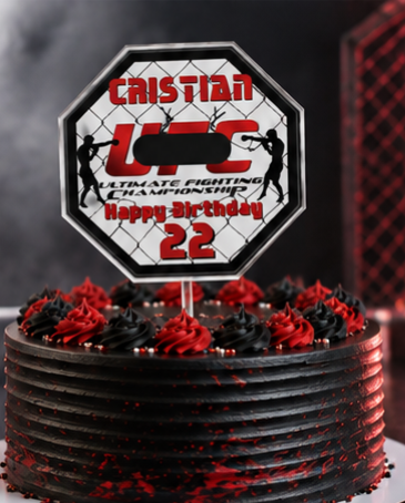 Personalized Wrestler Cake Topper – Custom Funny Birthday Decoration
