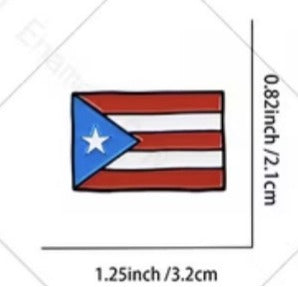 Flag Puerto Rico Pin | Handmade Metal Pin