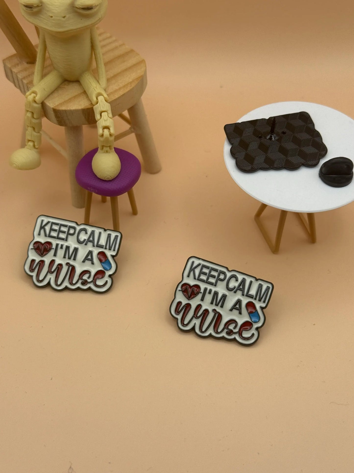 Keep Calm I'm A Nurse Enamel Pin