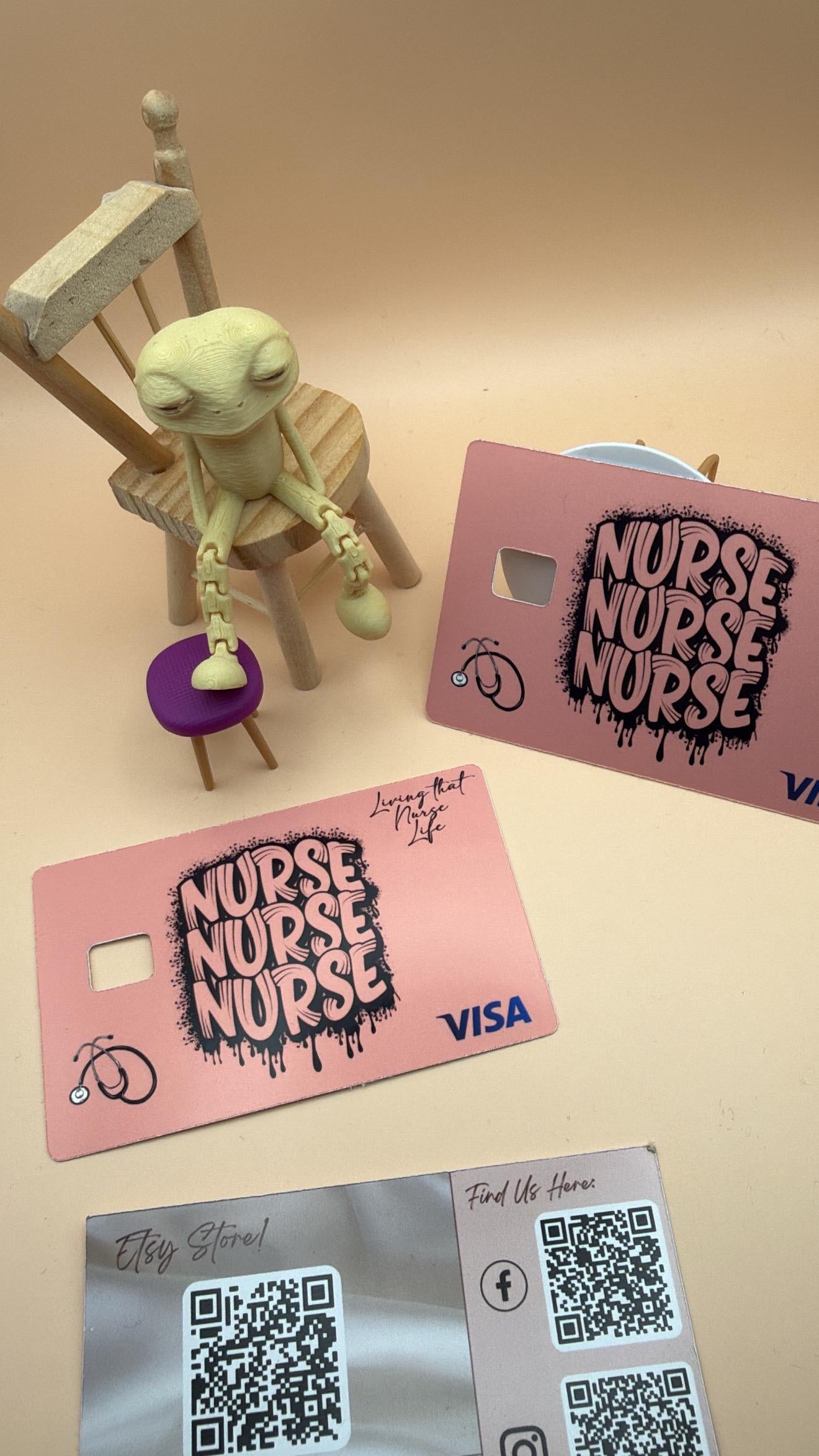 Nurse Vinyl Sticker for credit/debit card personalized