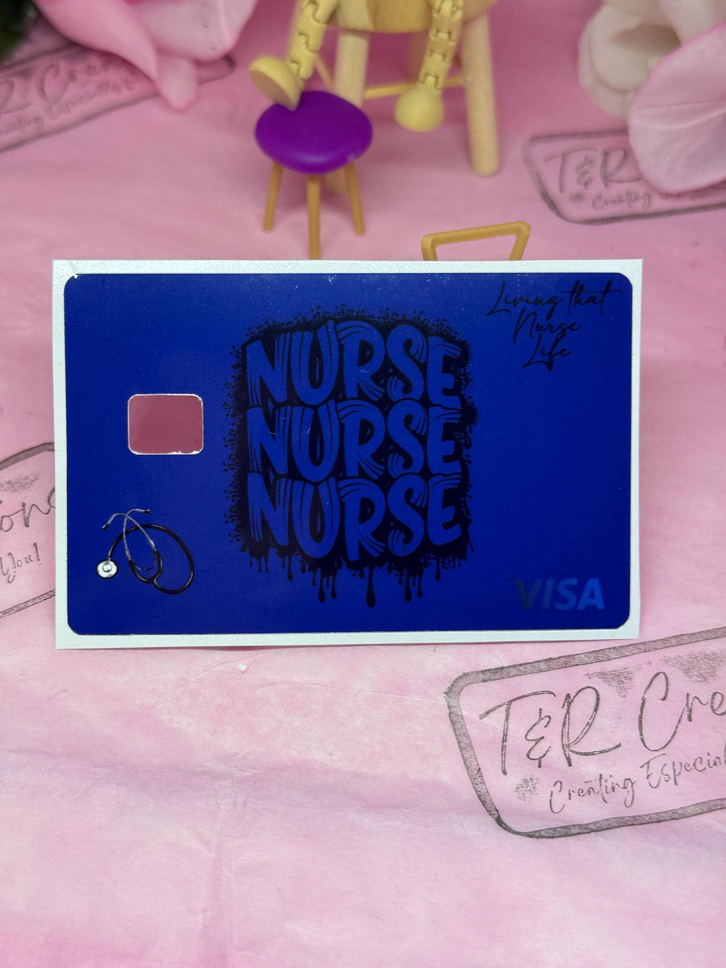 Nurse Vinyl Sticker for credit/debit card personalized