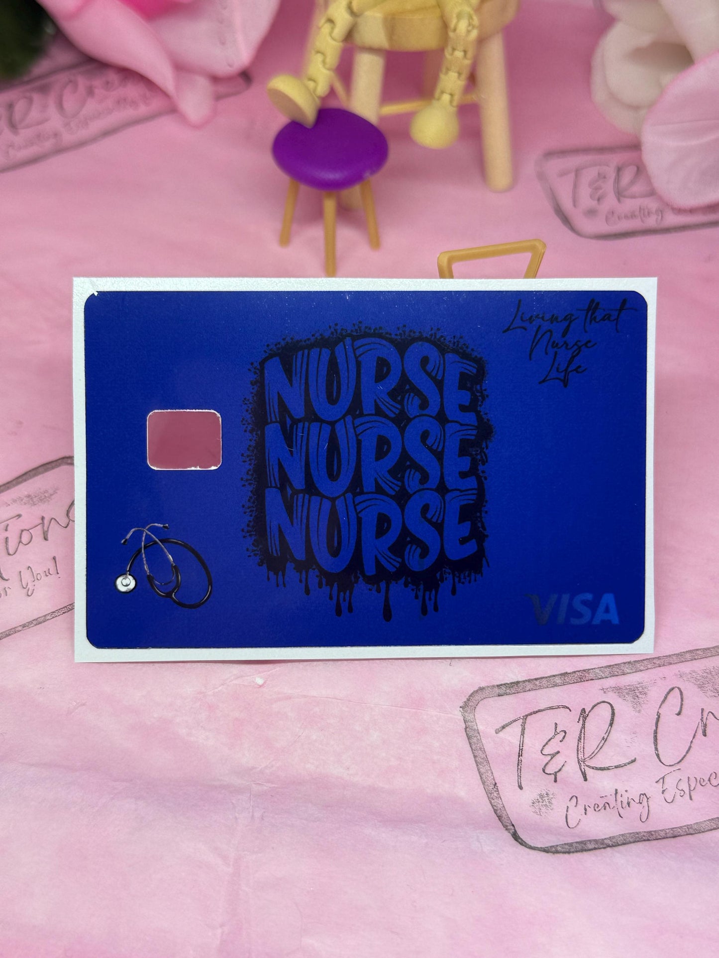 Nurse Vinyl Sticker for credit/debit card personalized