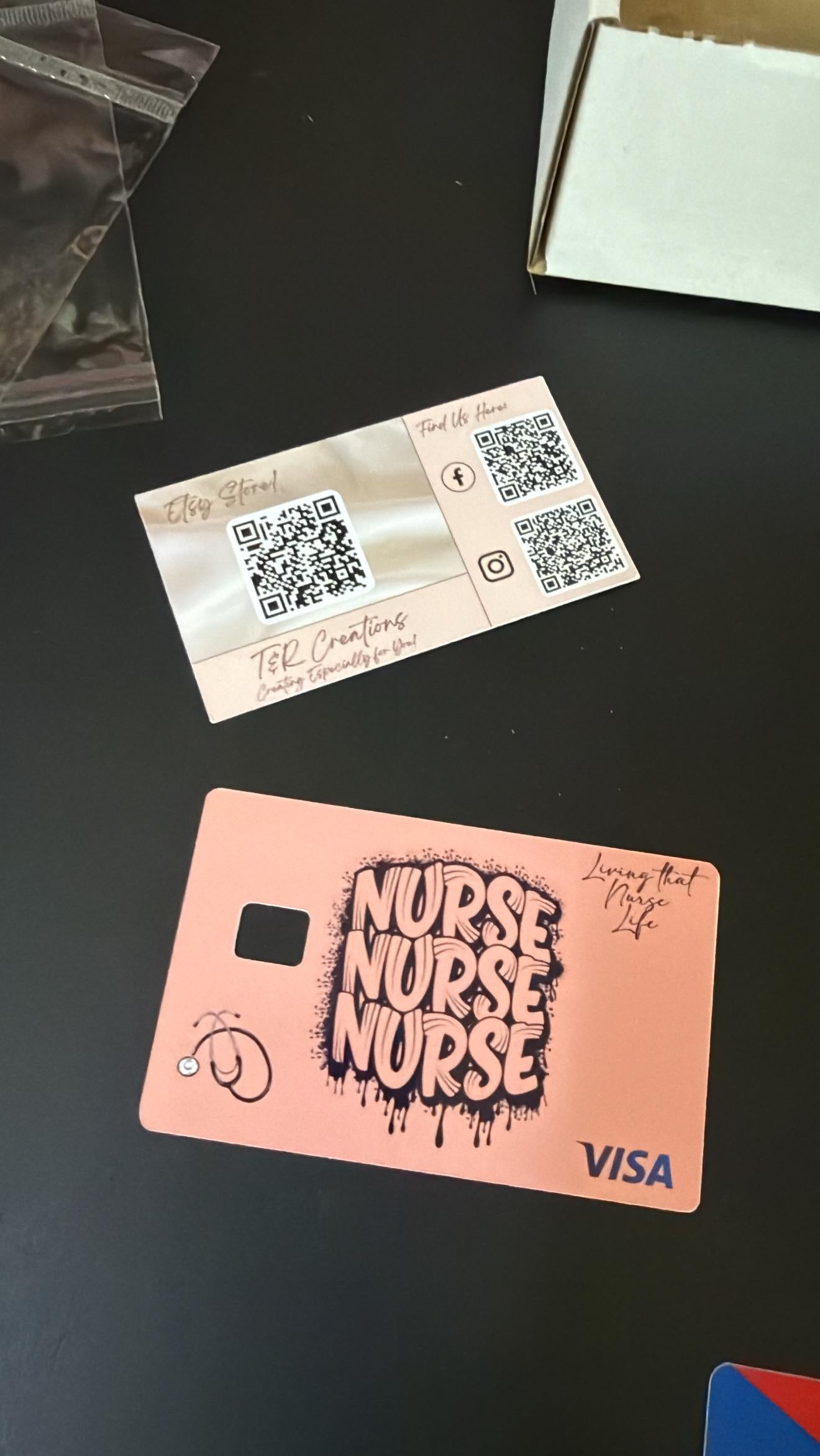 Nurse Vinyl Sticker for credit/debit card personalized