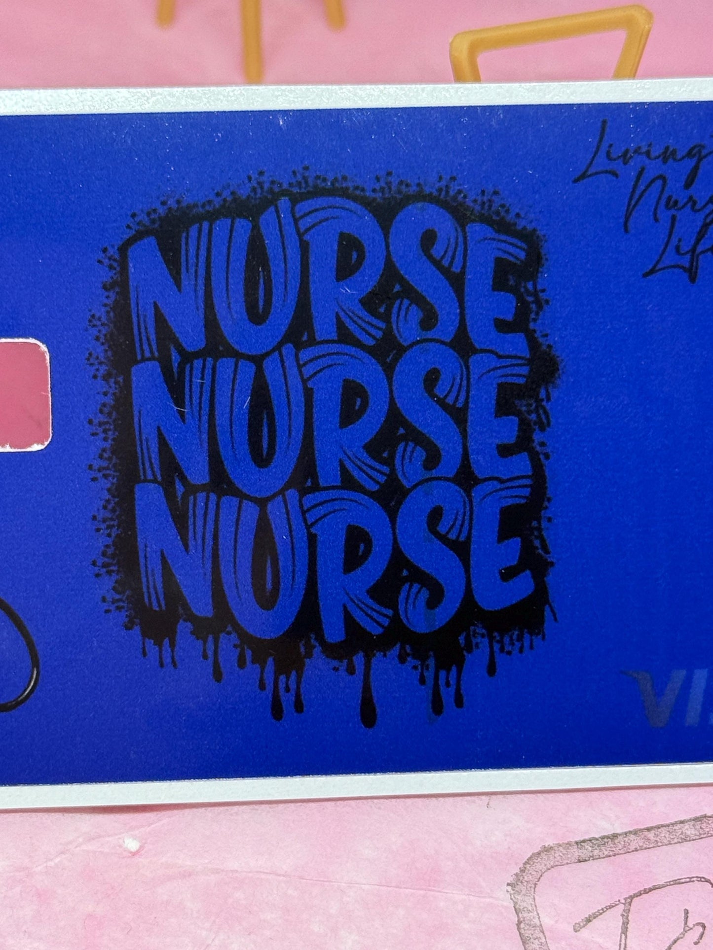 Nurse Vinyl Sticker for credit/debit card personalized