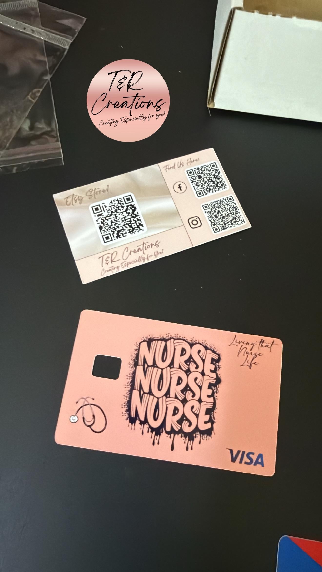 Nurse Vinyl Sticker for credit/debit card personalized